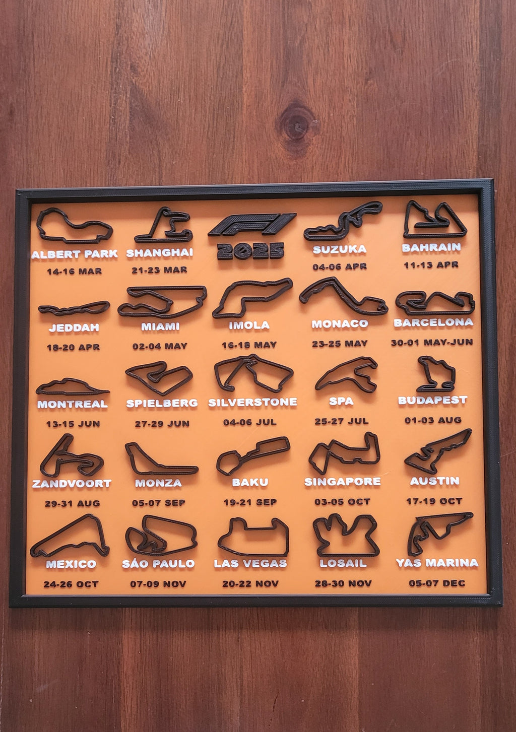 Formula 1 2025 Race Calendar With Track Display
