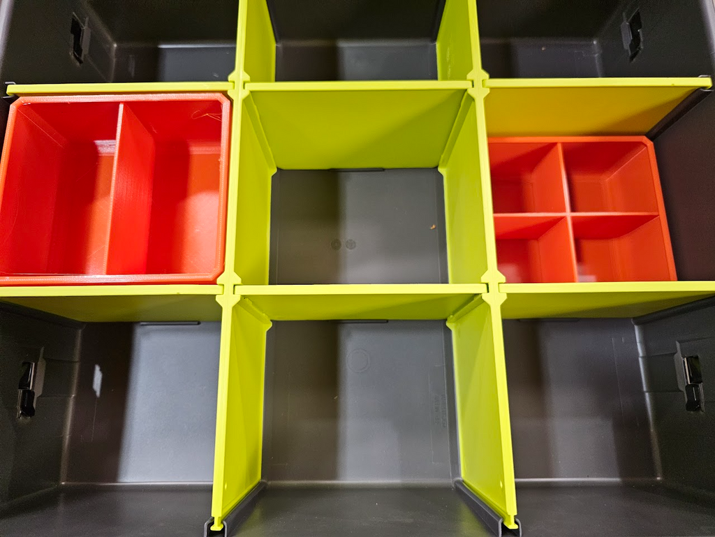 Ryobi Link 2 Drawer Storage Divided Half Bins