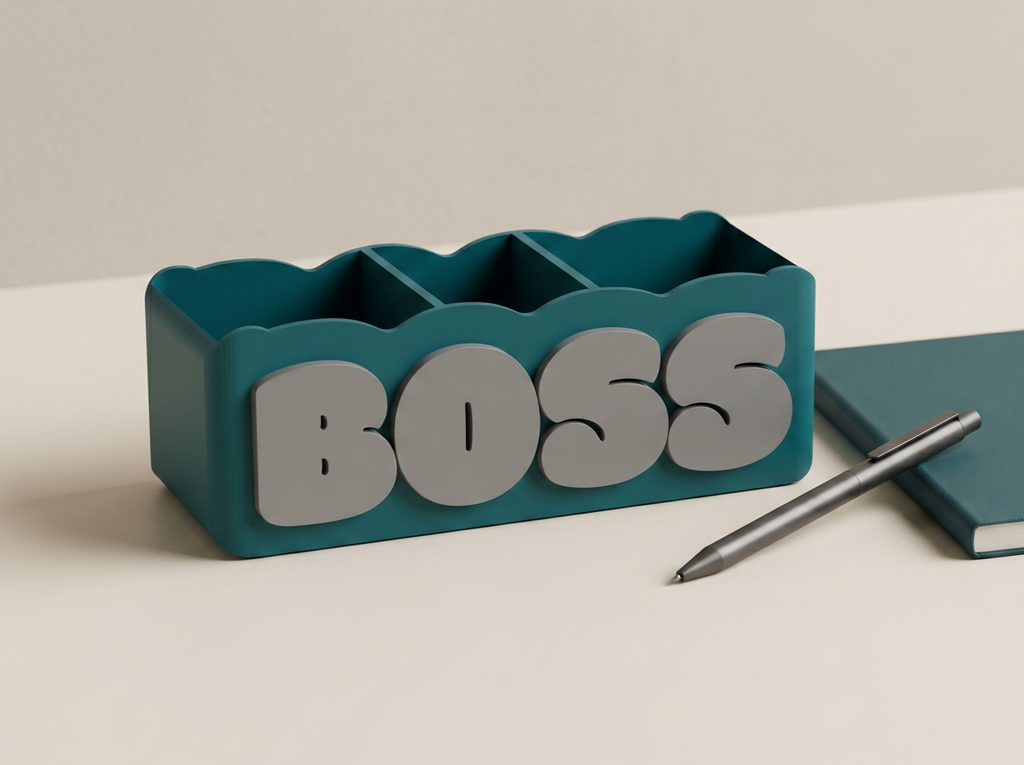 Custom Text & Name Desk Organizer Maker