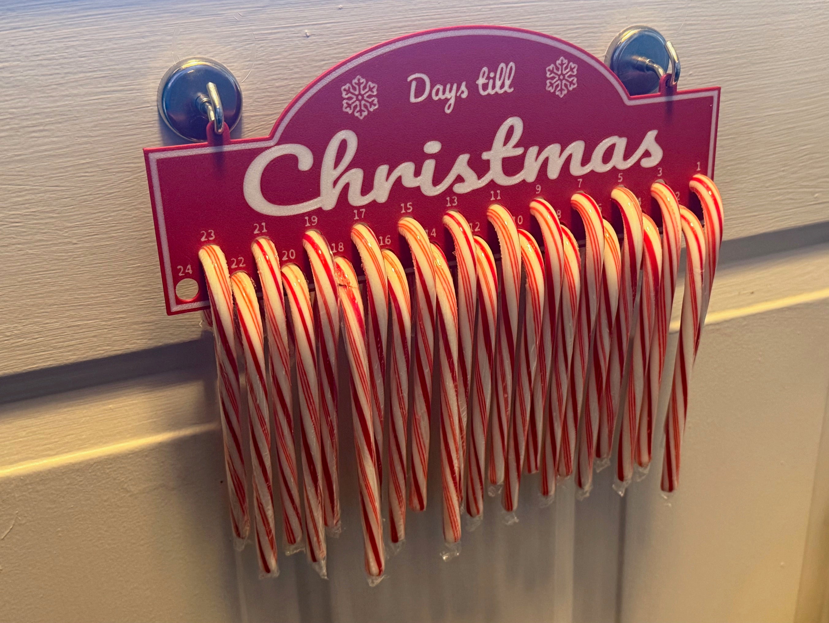 Christmas Candy Cane Advent Countdown