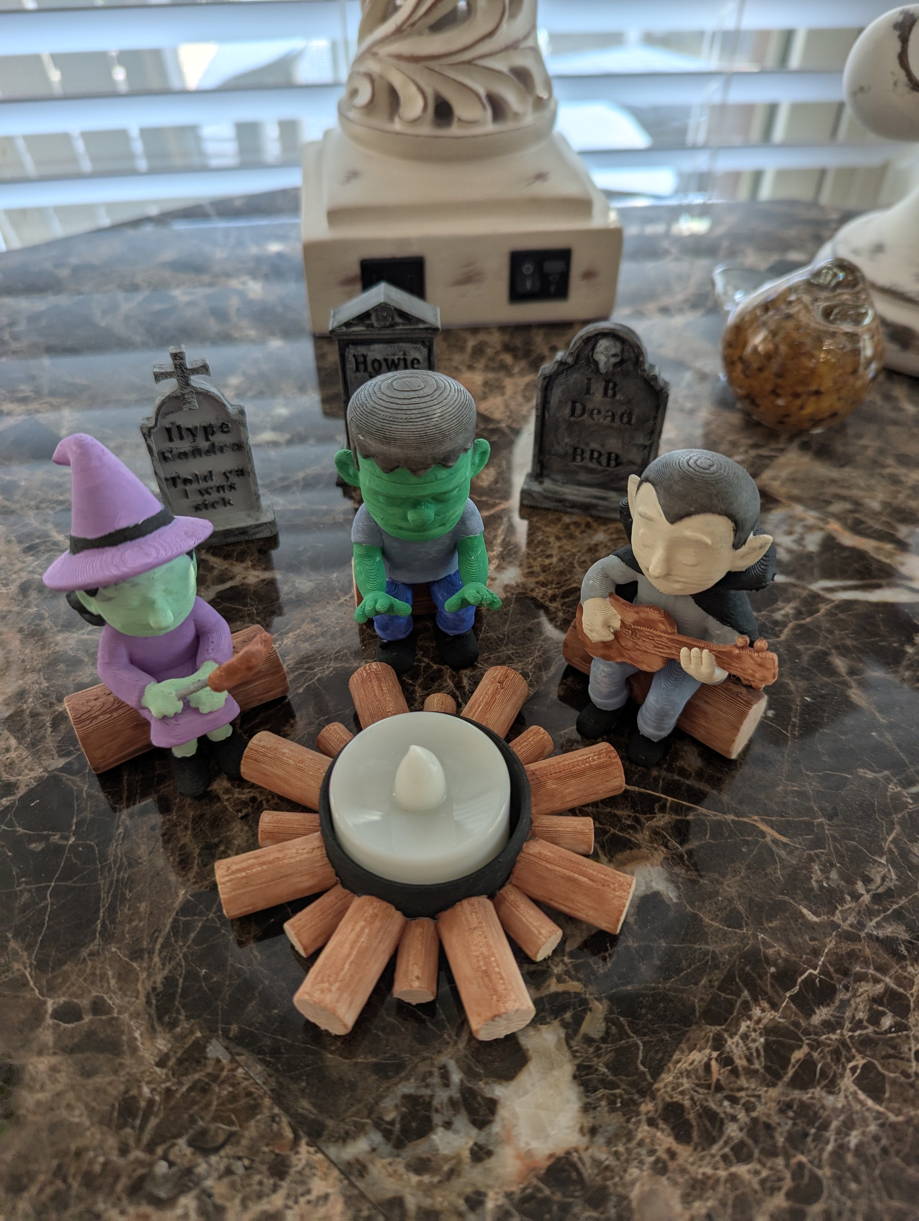 Monsters Chillin' by the Firepit
