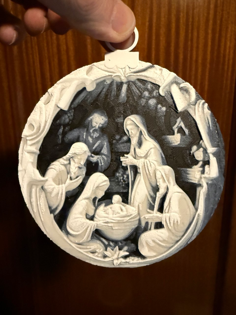 Christmas ball of Jesus' birth- nativity scene