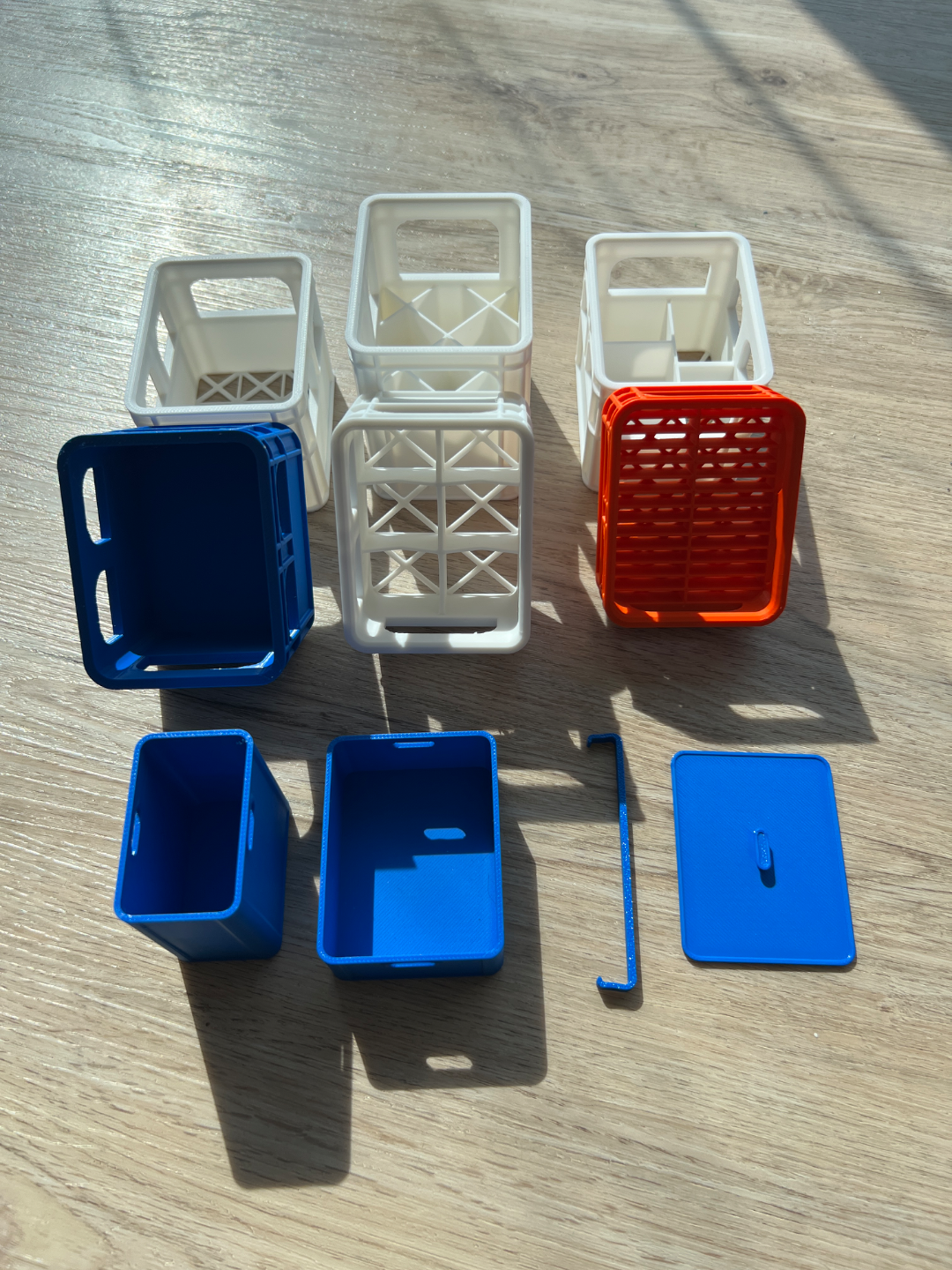 Beer battery crate stackable set