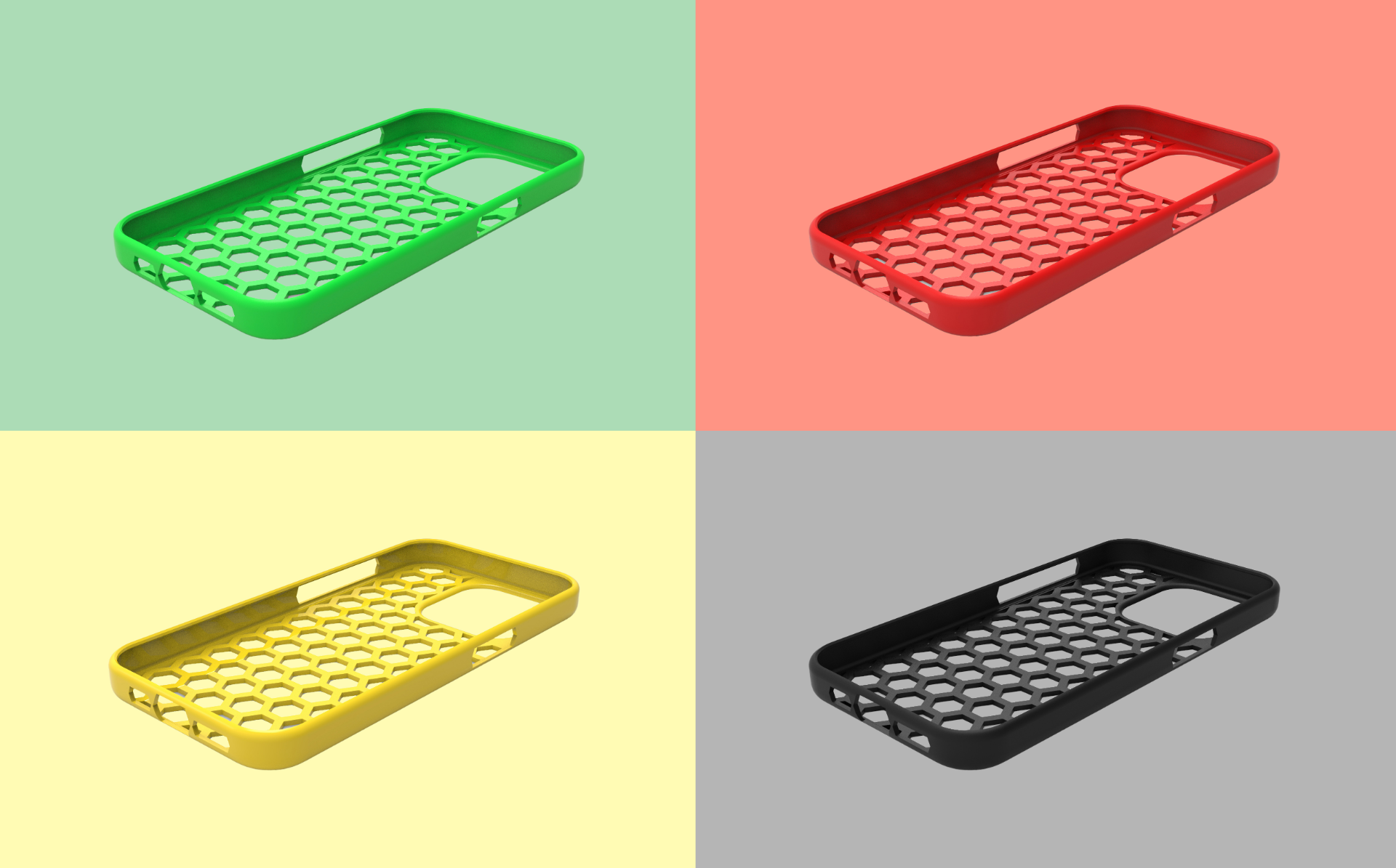 Iphone 15 PRO - Cover Hexagon design