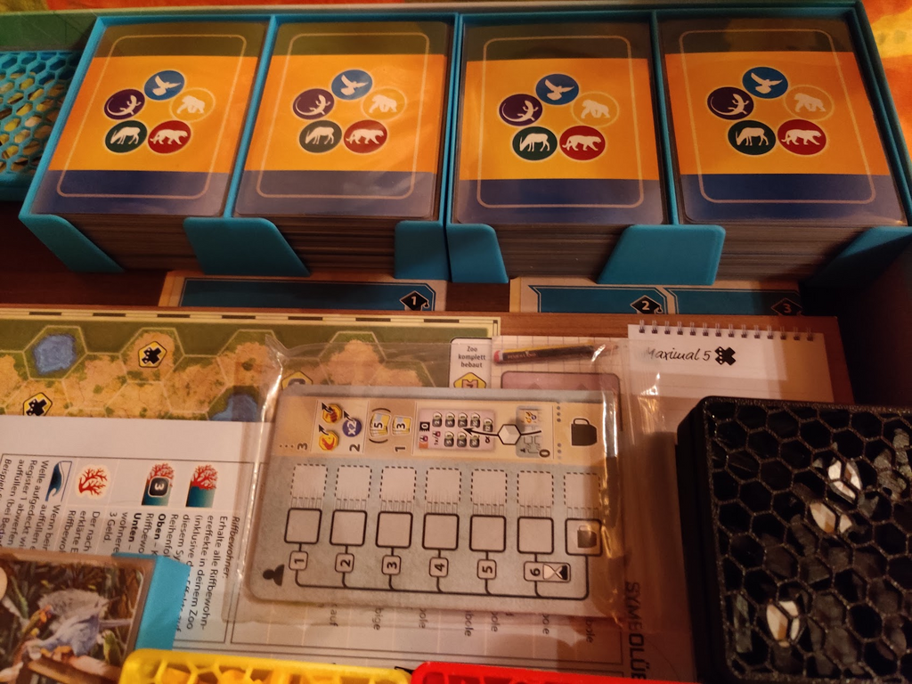 Ark Nova Organizer (including Waterworld) for sleeved cards and tokens