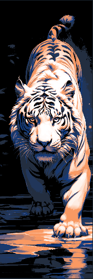 Creatures real and fantastical - Bengal Tiger, White Tiger and Pegasus - Set of 3 bookmarks