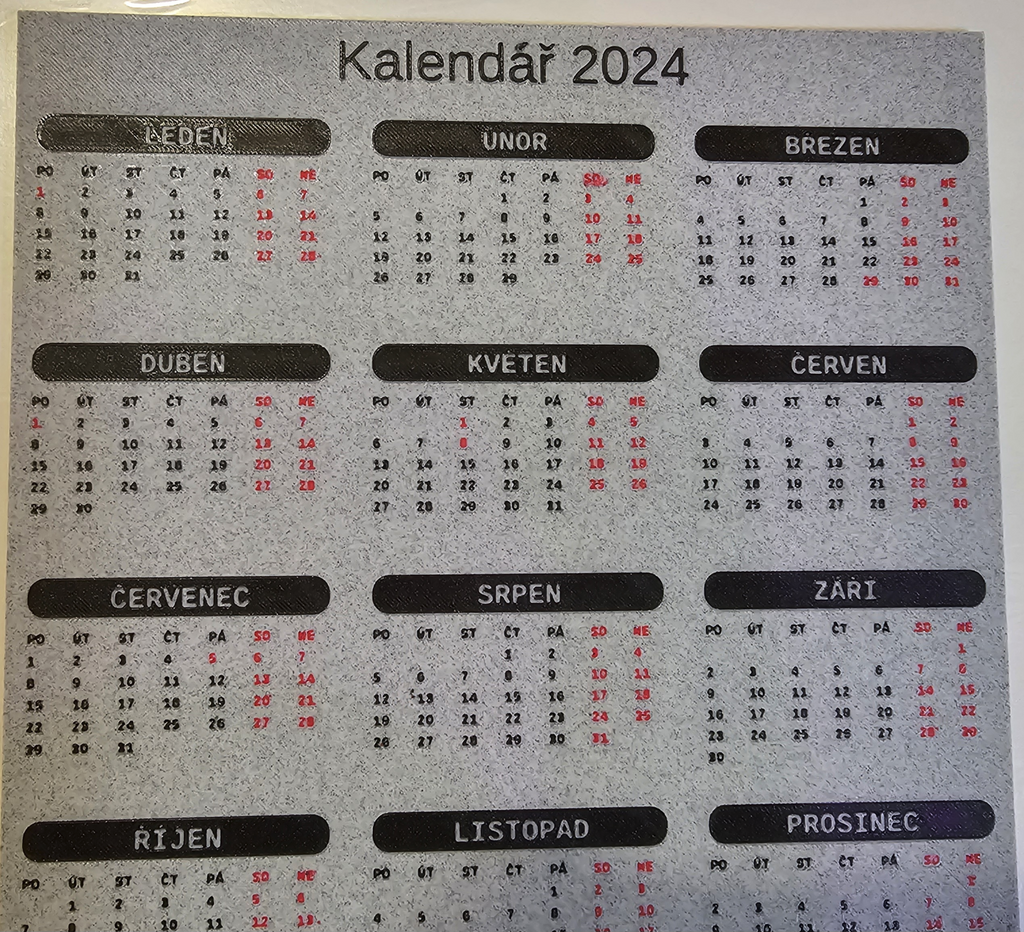 Customizable parametric calendar