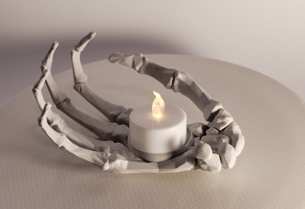 Skeletal Hand Tealight | Anatomically Accurate