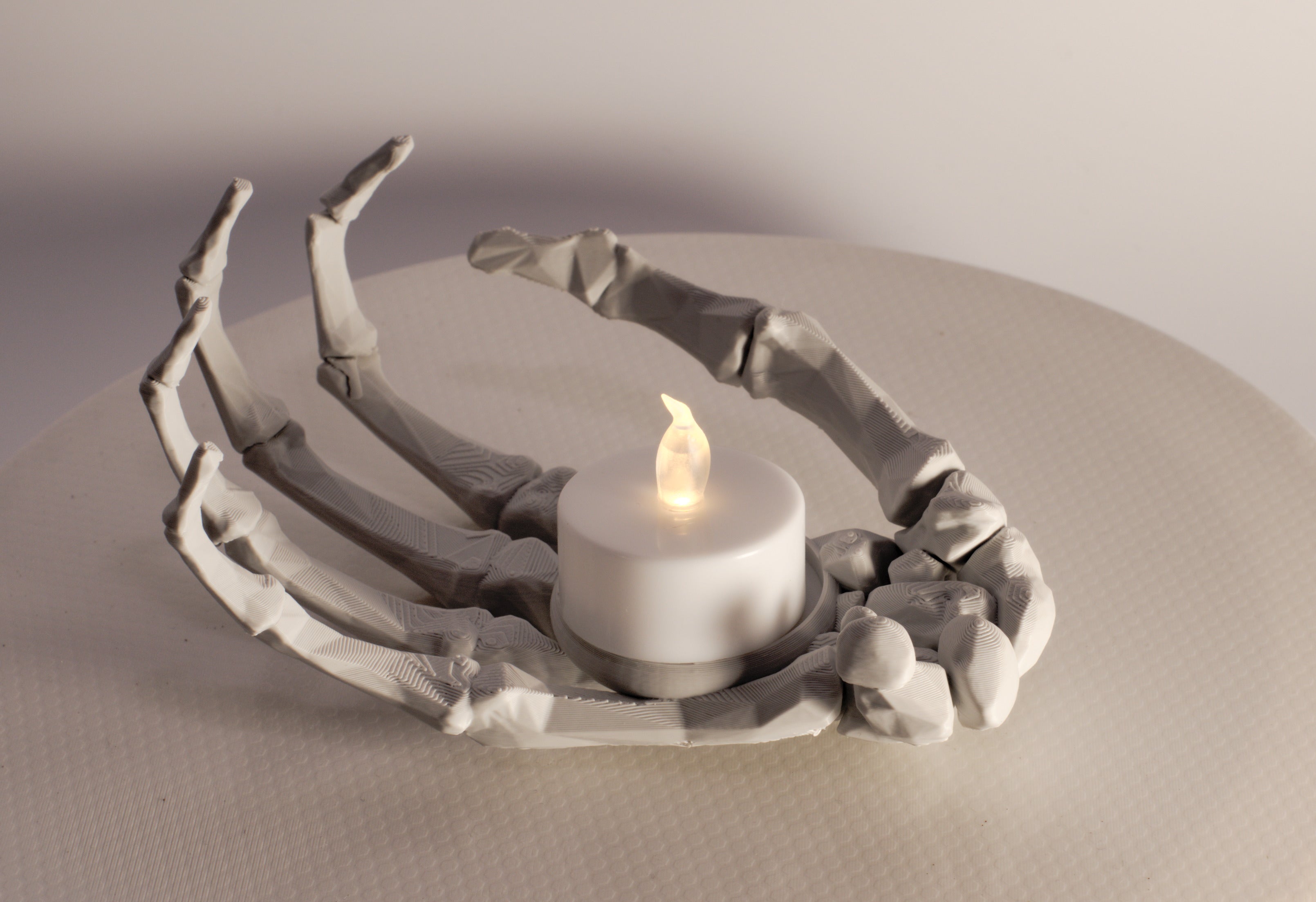 Skeletal Hand Tealight | Anatomically Accurate
