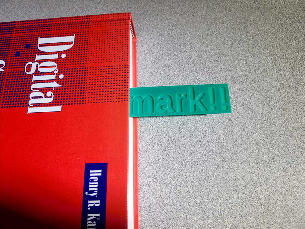 Customizable Text Bookmark with Recessed Letters