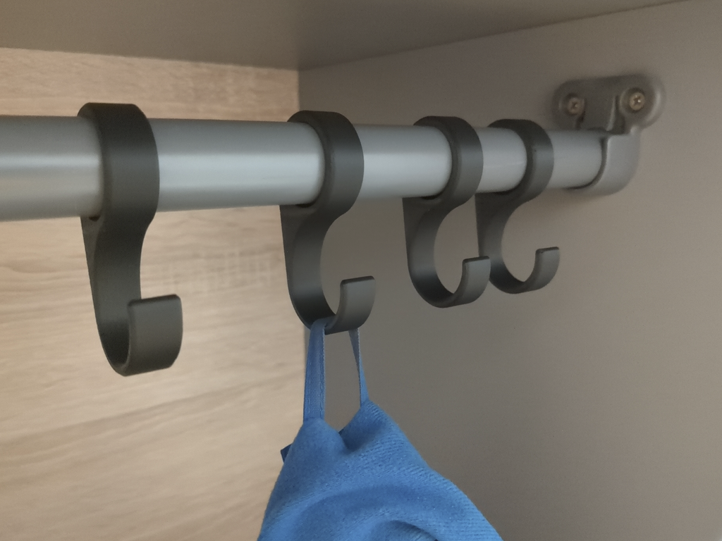 Hook for IKEA KOMPLEMENT Clothes Rod