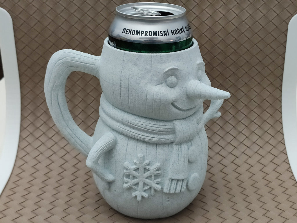 Snowman - Can Holder / Beer mug