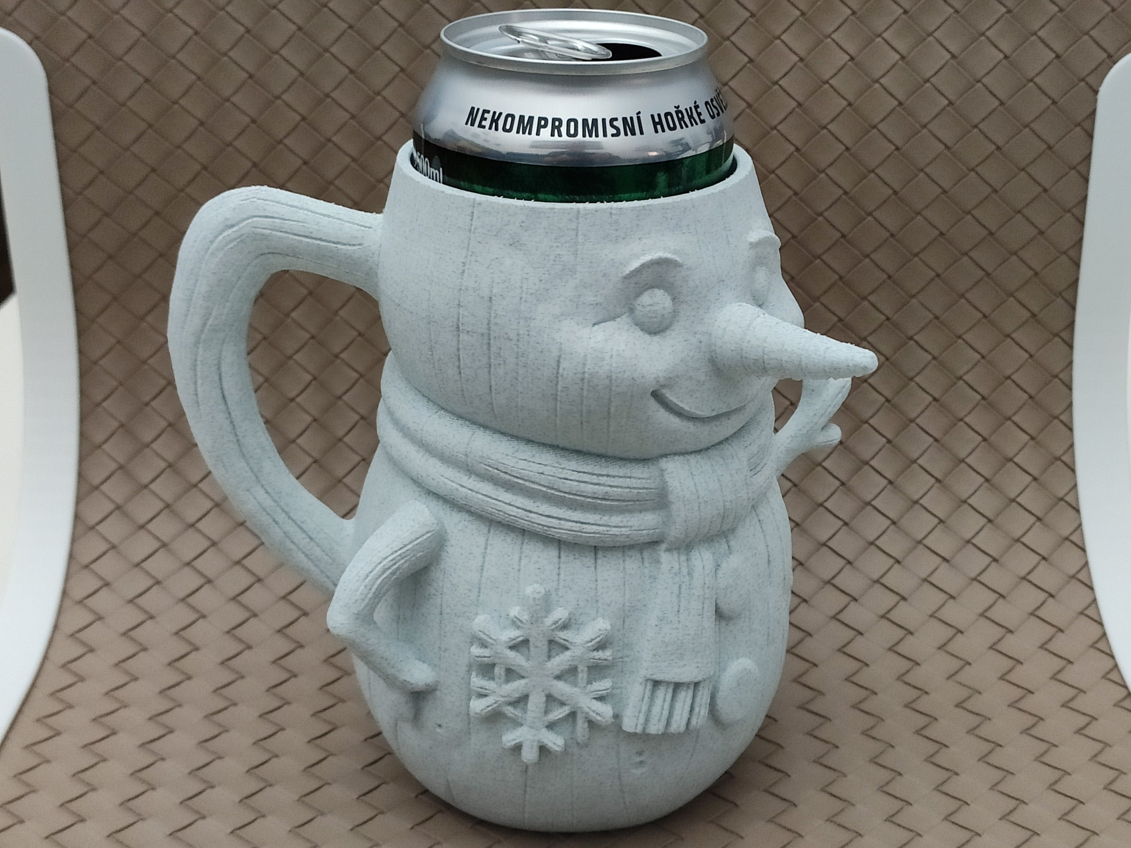 Snowman - Can Holder / Beer mug
