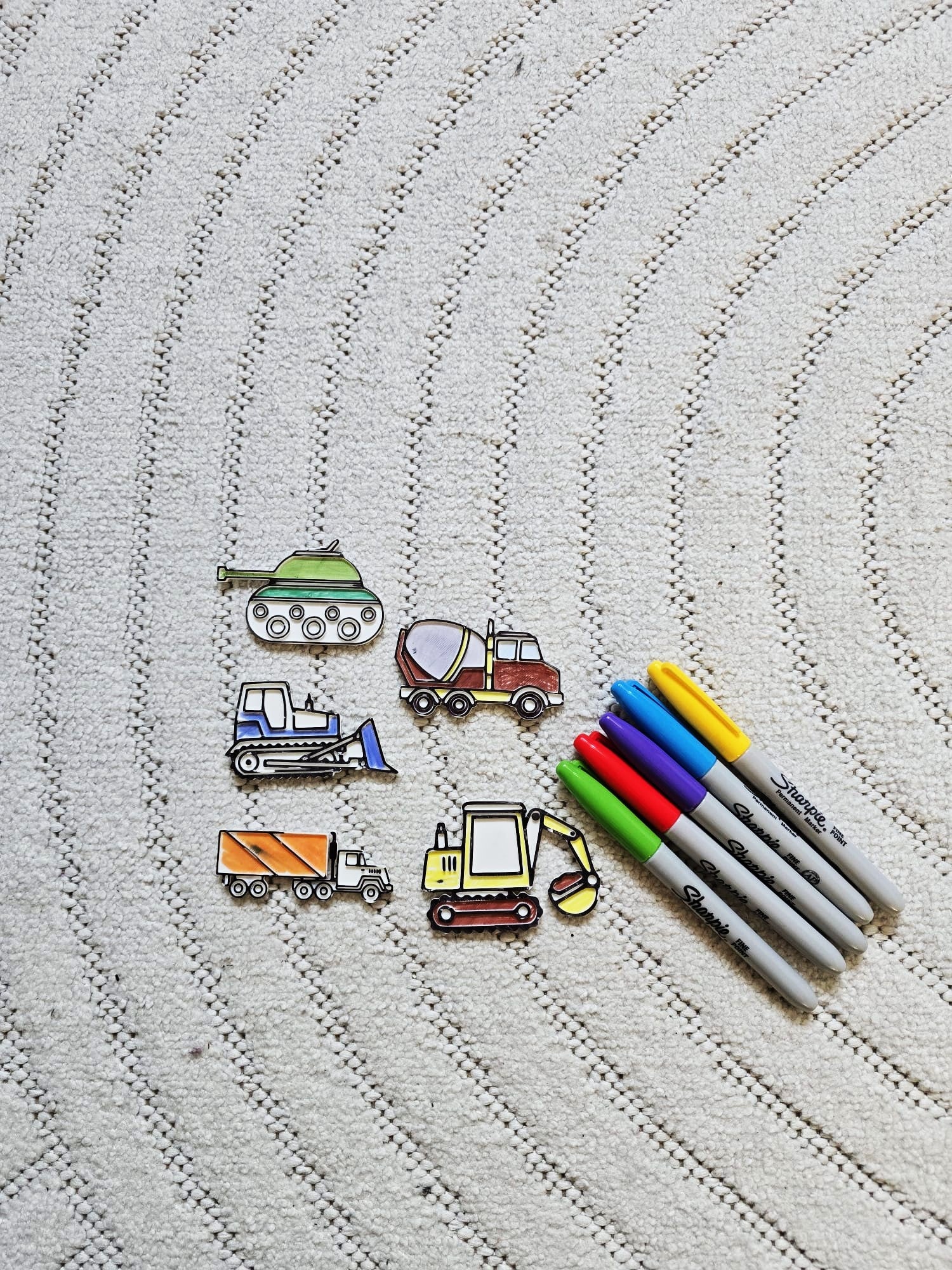 Work Labor Craft Vehicle Color Coloring Set Craft