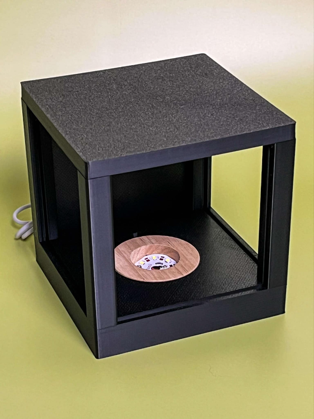 V2 - Wood Light - 110mm Lithophane Cube Frame
