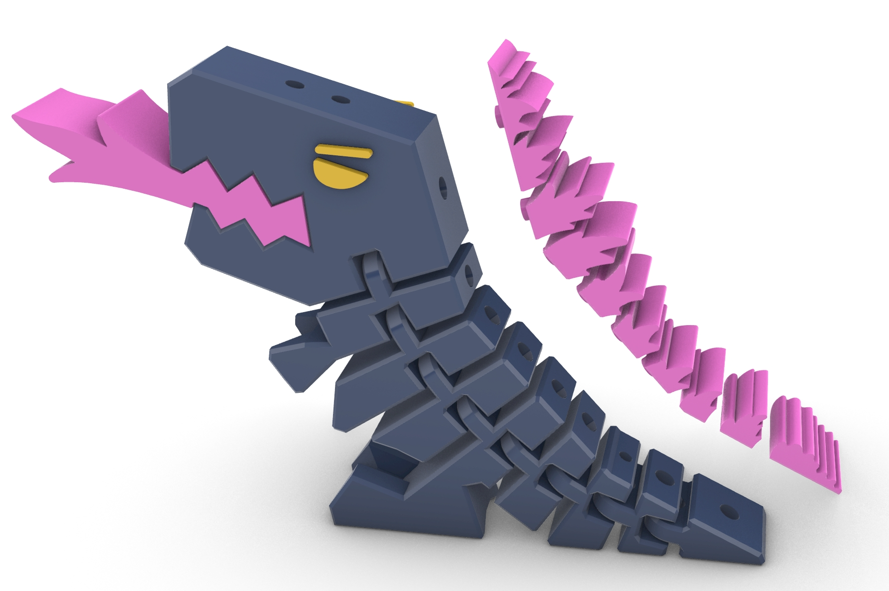 T-Rex cosplay as pink Godzilla-扮演哥斯拉的霸王龙