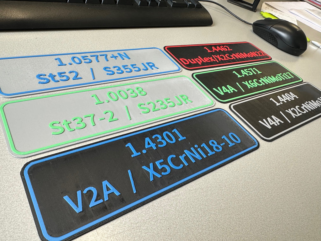 Regalschild Materialbeschriftung