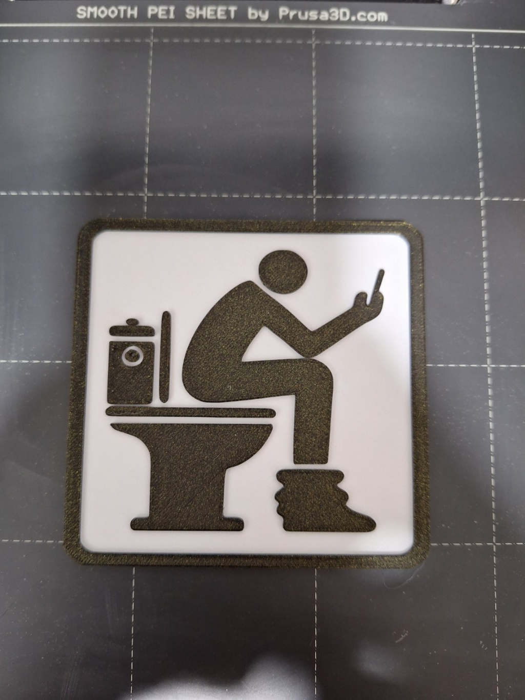 Toilet door sign
