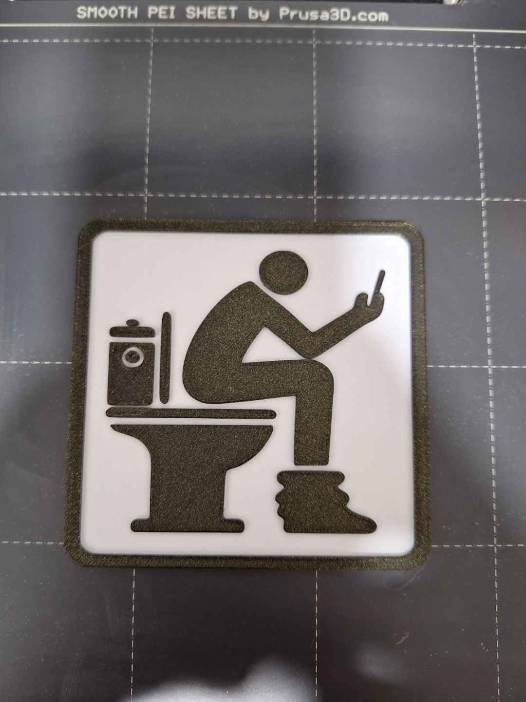Toilet door sign