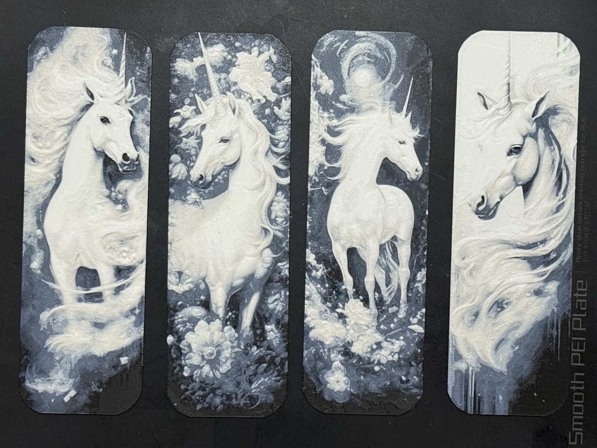 Set of 4 Unicorn Fantasy Bookmarks