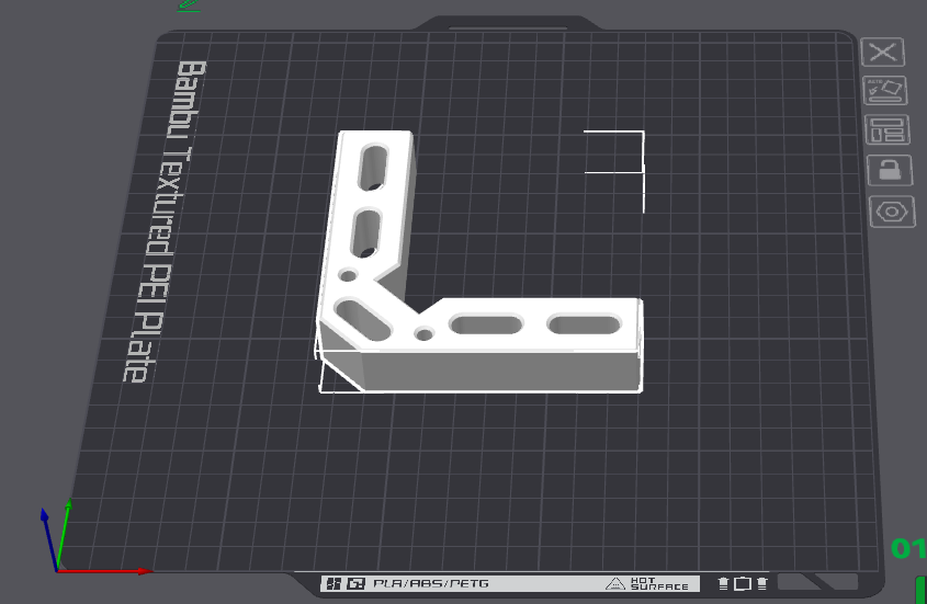 Sturdy 90 degree corner profile (clampable)