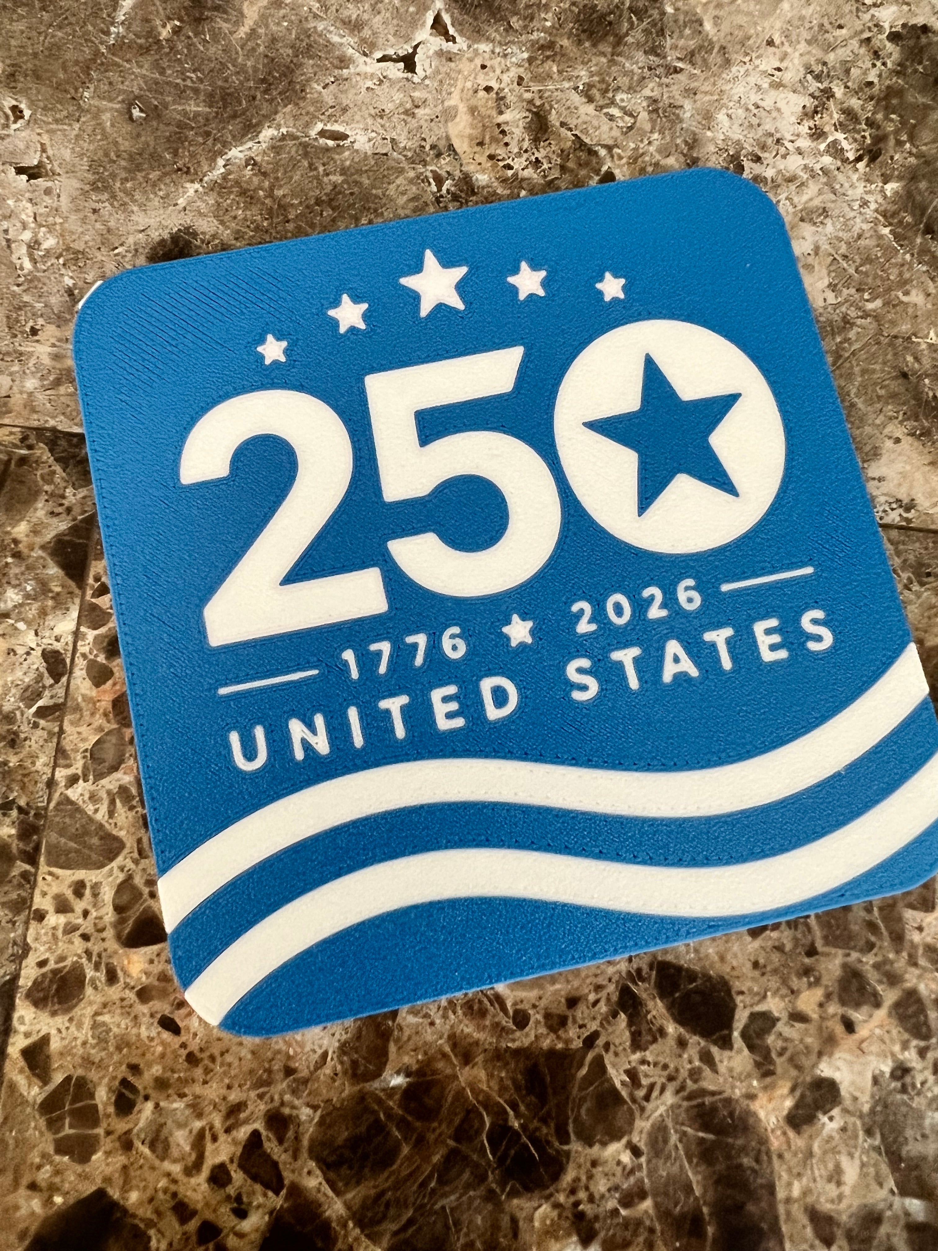 USA 250 Patriotic Coasters with tray