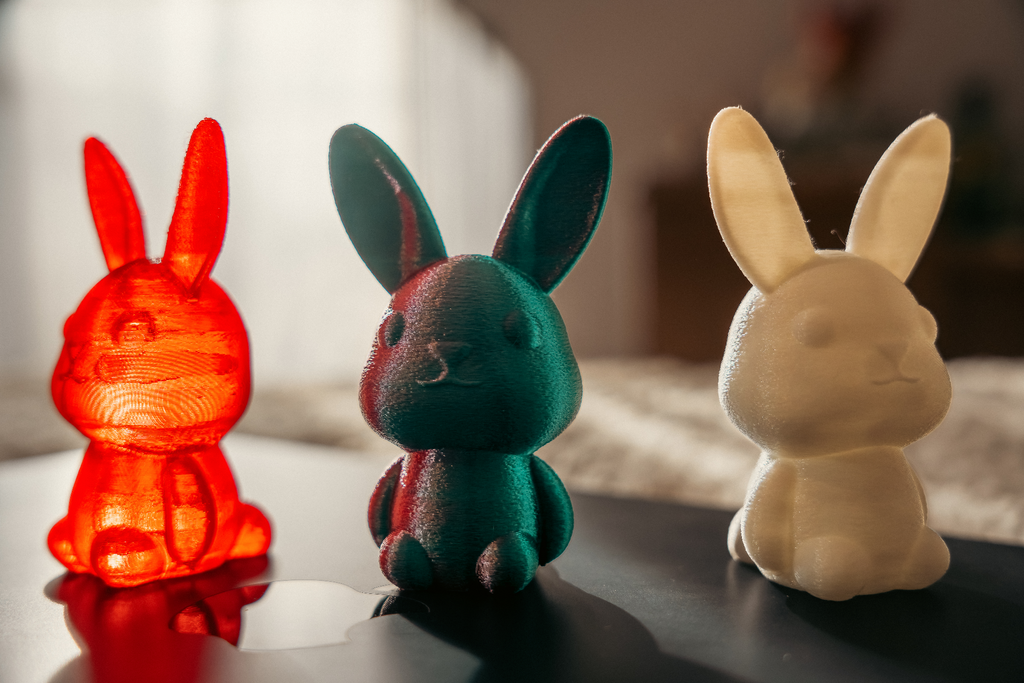 Filament Test Bunny (Smooth/Fuzzy/TPU Squeeze/AMS)