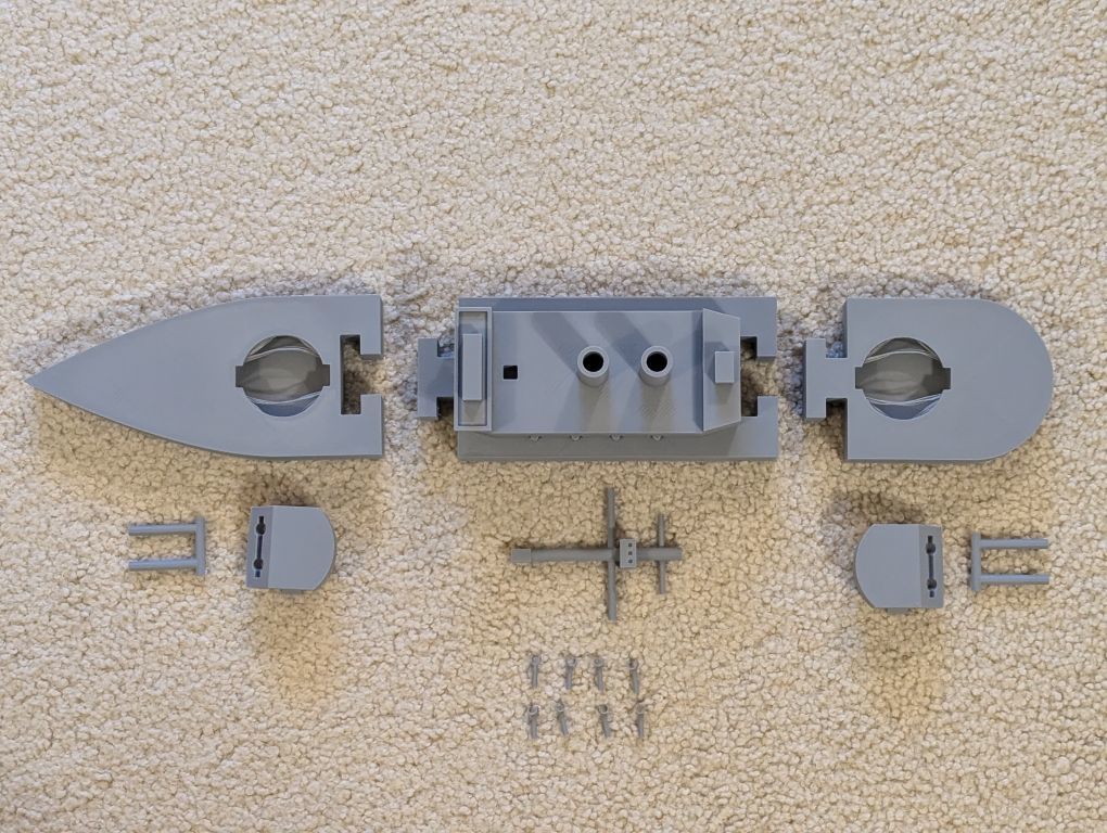Simple Large Battleship (Snapfit Turrets and Hull)