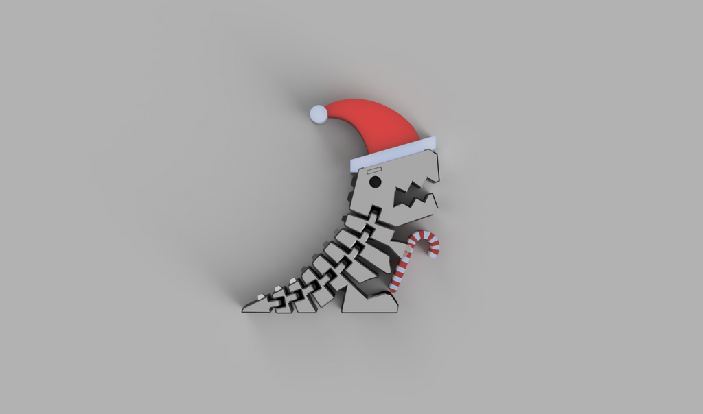 Christmas Flexi Rex-Santa Hat & Candy Cane Edition