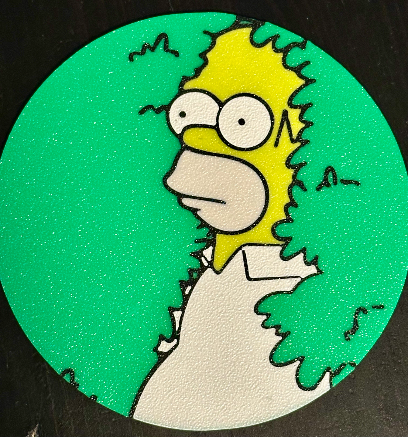 Homer Simpson Hiding Bush Coaster