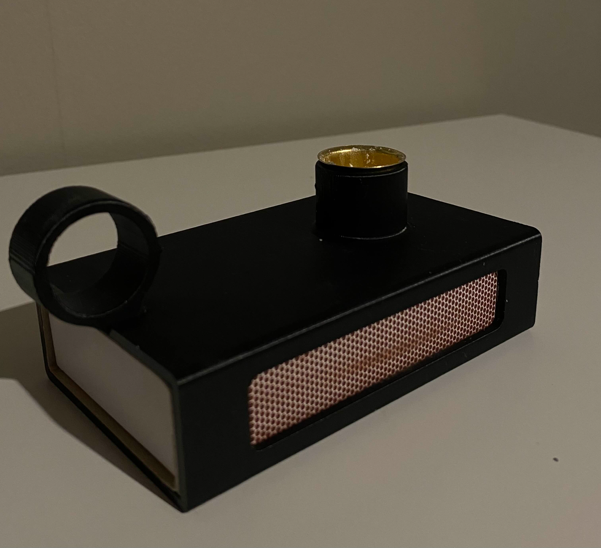 Candle Holder With Match Storage