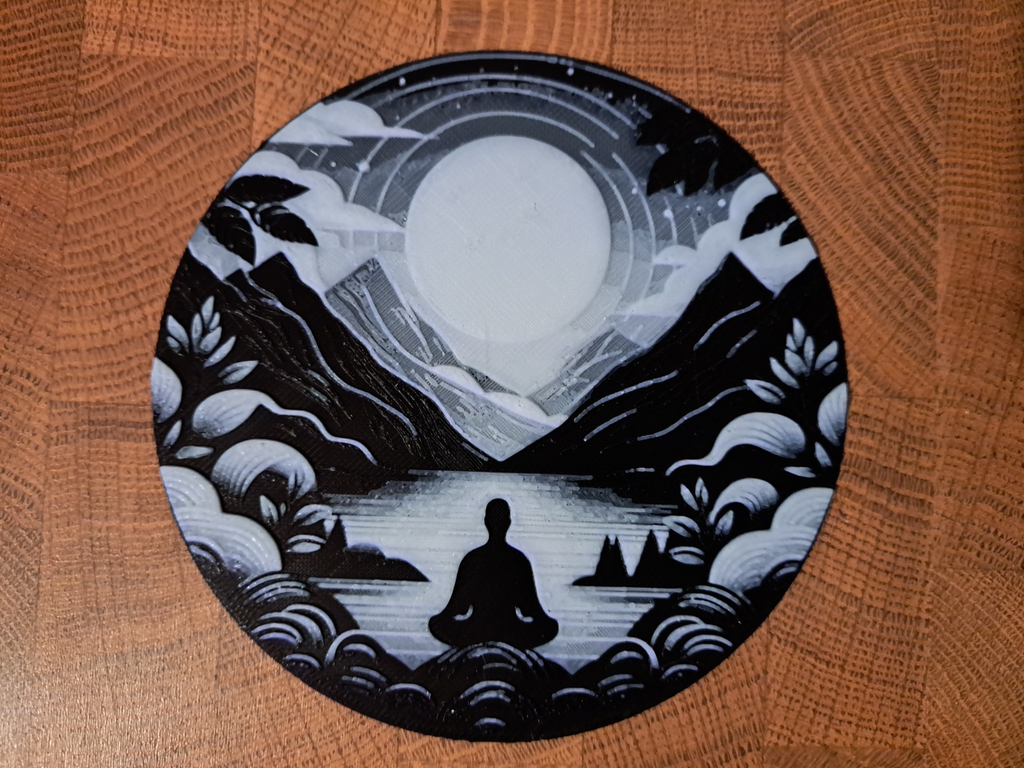 HueForge Coaster Relaxing Scene 10,5 cm Diameter