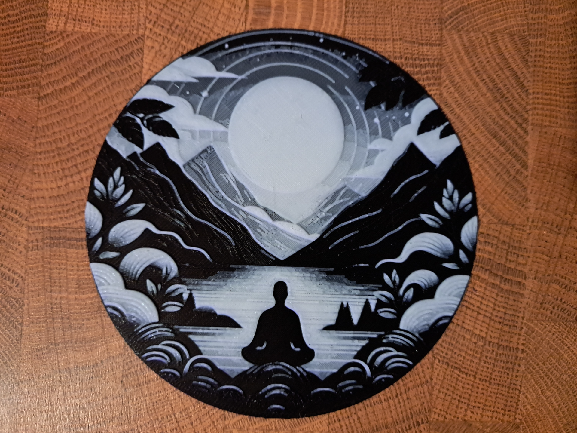 HueForge Coaster Relaxing Scene 10,5 cm Diameter