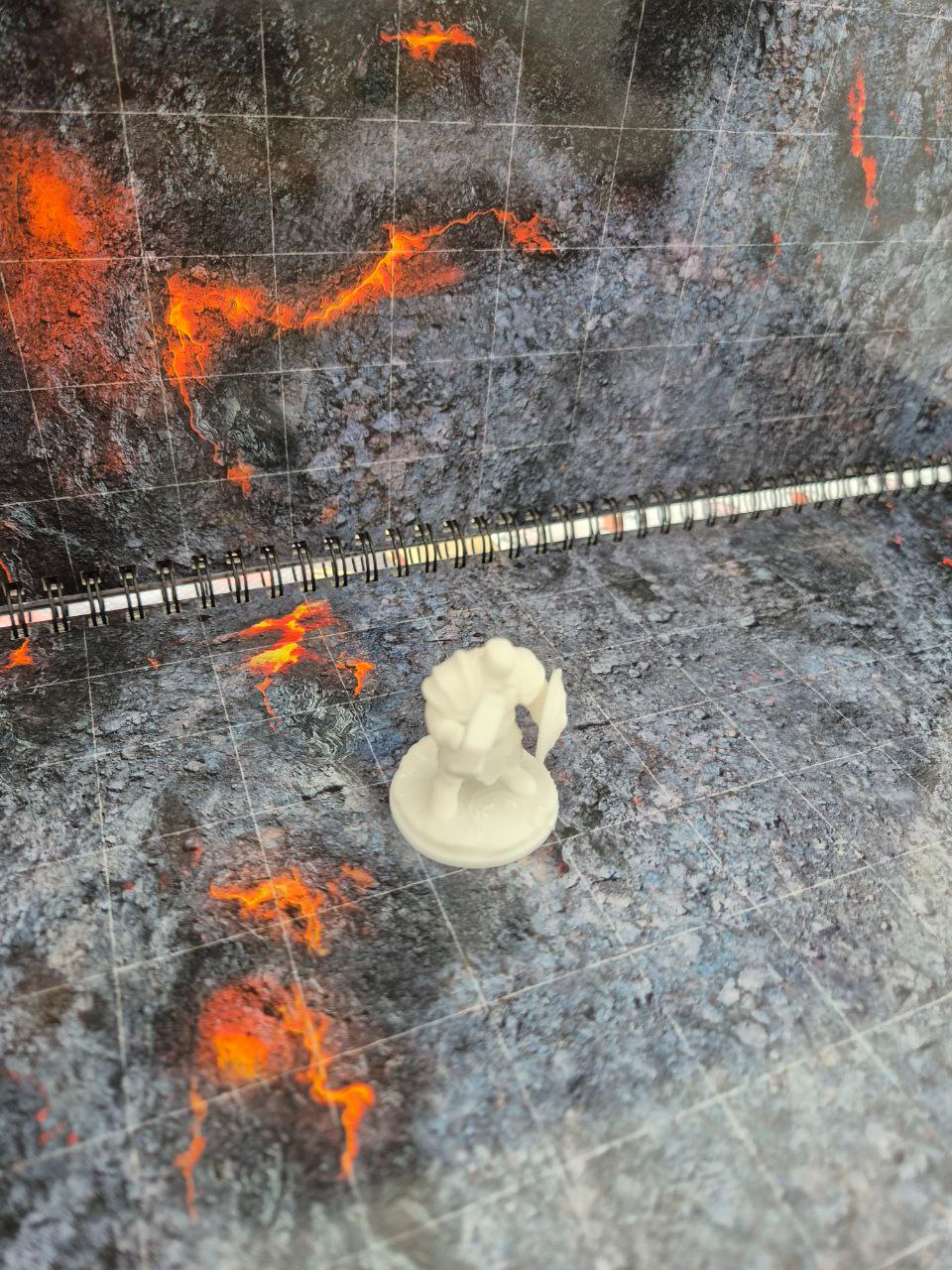 miniatura di paladino chierico nano DnD