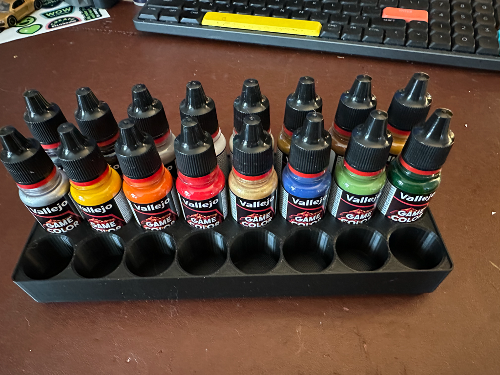 Gridfinity Bin for Vallejo paints x24 5x2
