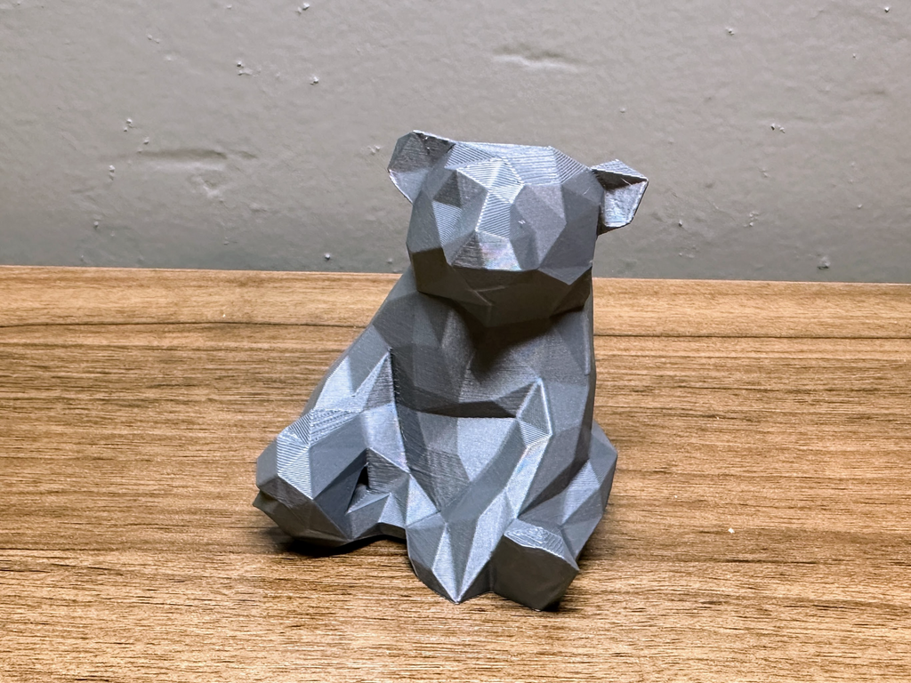 3" Low Poly Bear Chilling Statue Toy~no supports