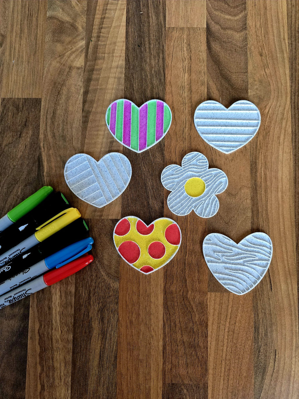 Mothersday Valentine Gift Coloring Heart Pack DIY