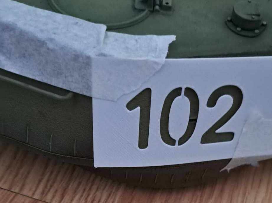 T-34-85 Rudy 1/16 markings stencil