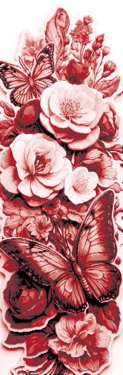 Butterflies among the Roses and other Flowers - Set of 3 Bookmarks