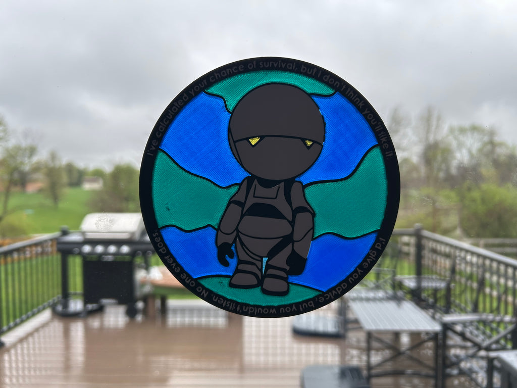 Marvin Stained Glass - Hitchhiker's Guide