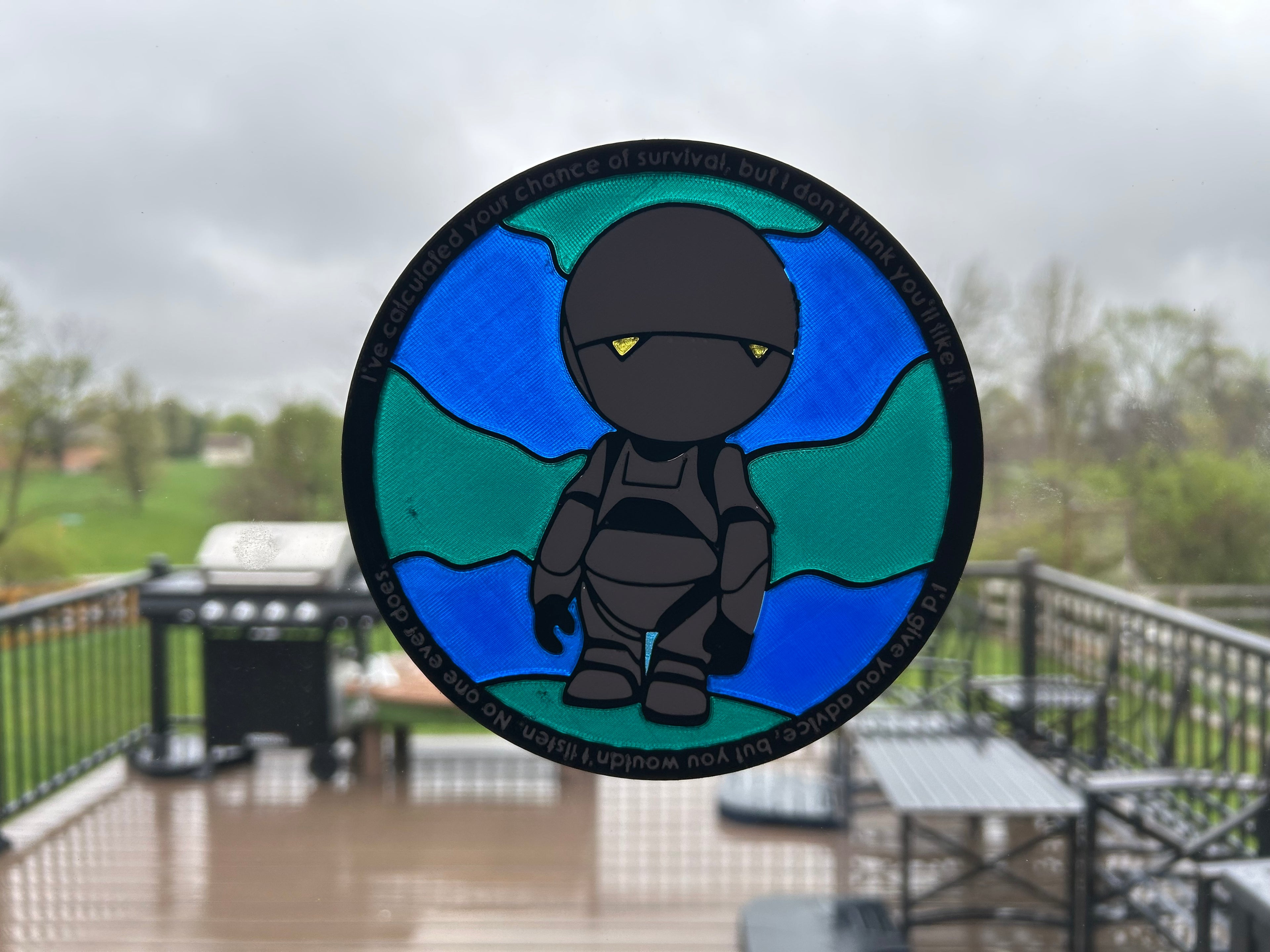 Marvin Stained Glass - Hitchhiker's Guide