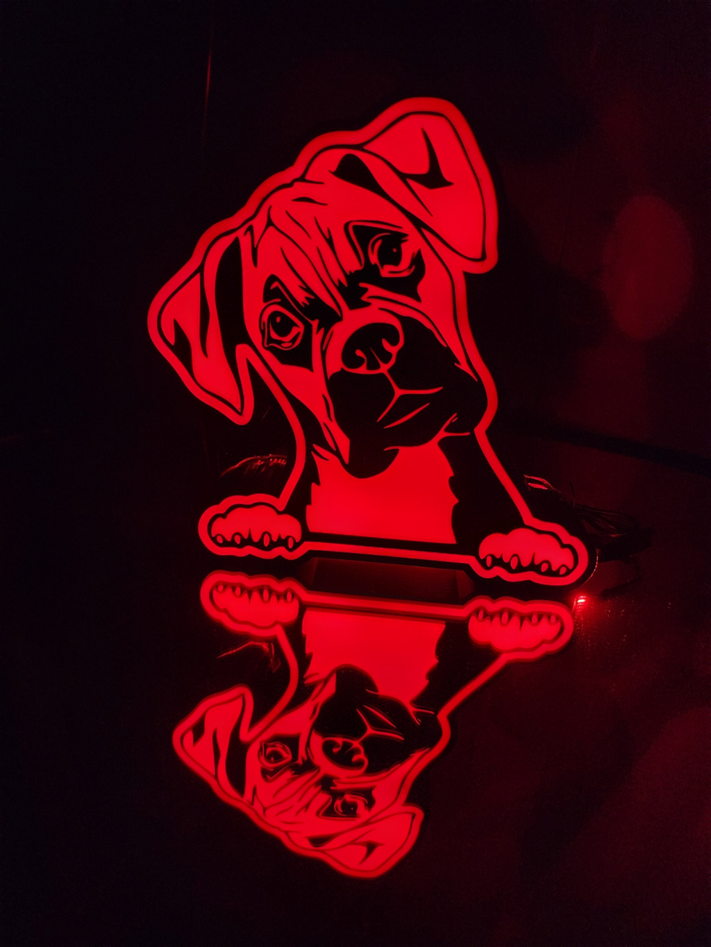 Boxer Dog Light Box LED Lamp