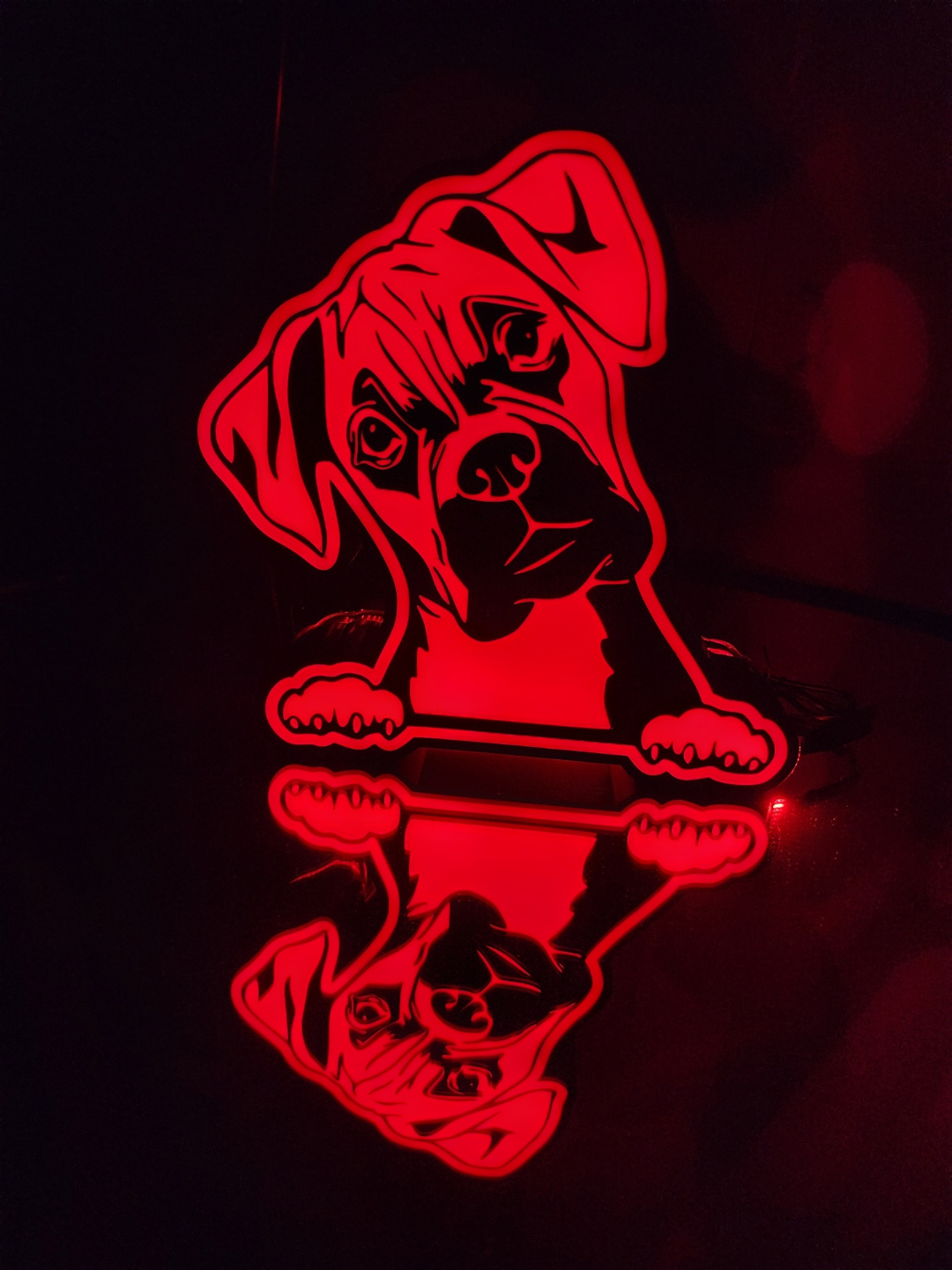Boxer Dog Light Box LED Lamp
