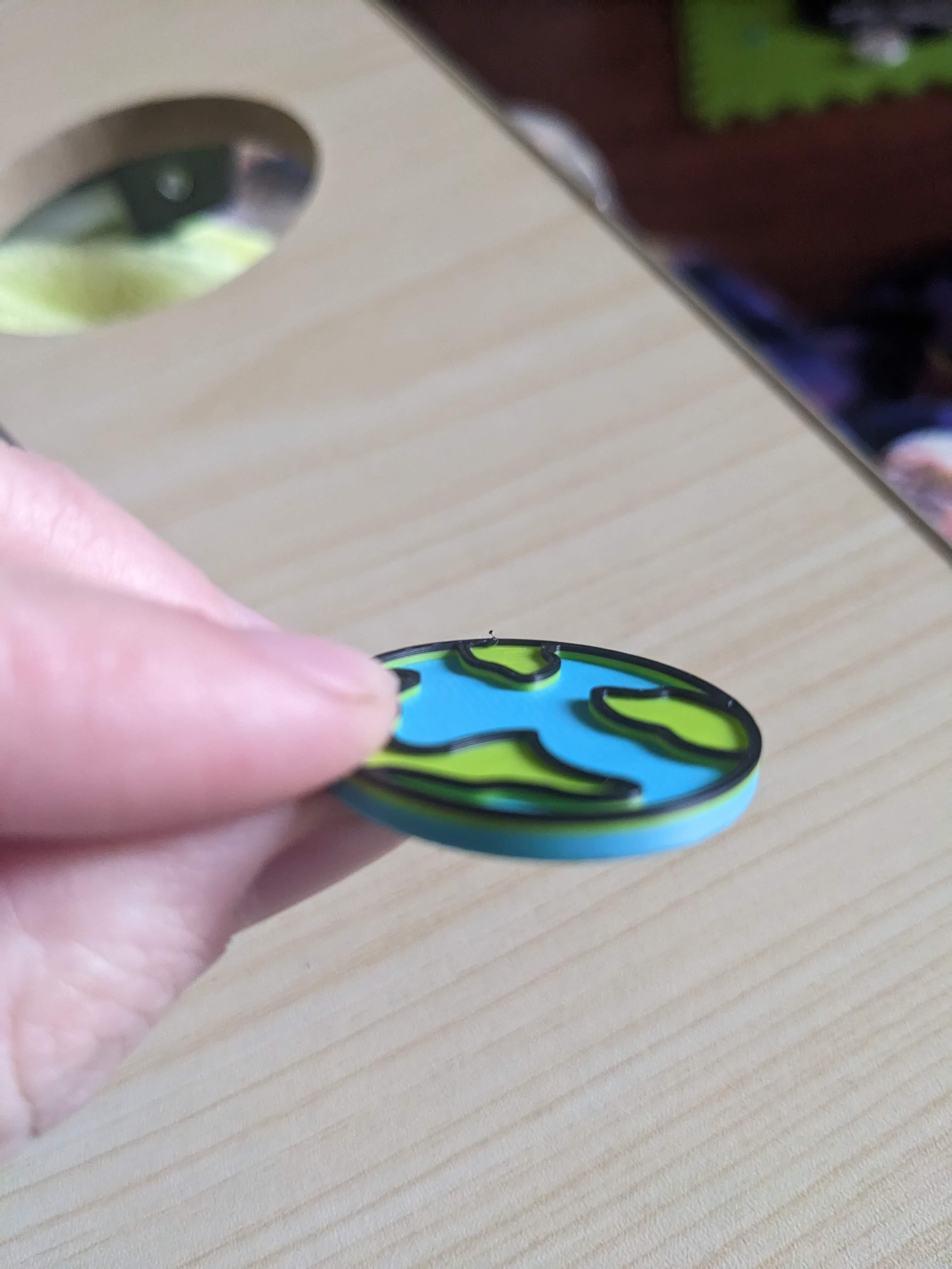 Earth Sensory Bin or Bingo Chip Piece