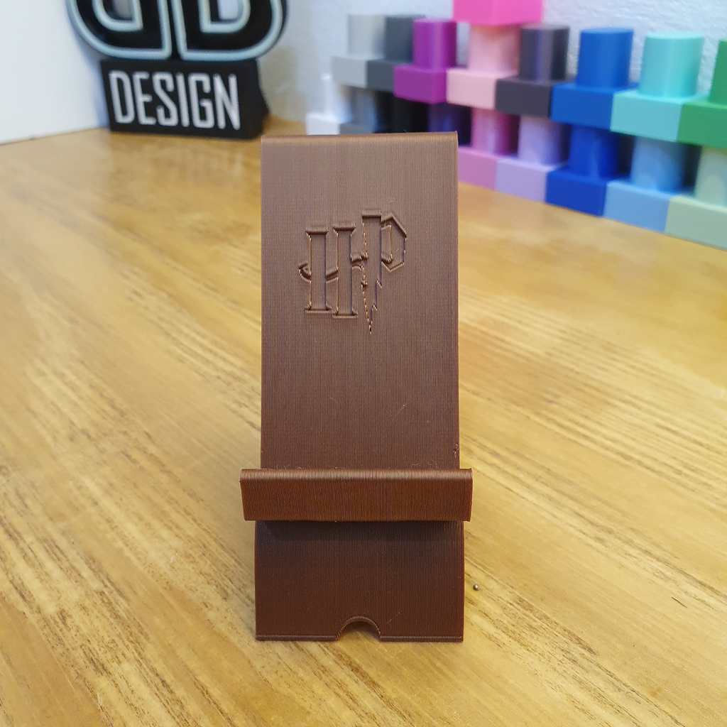 phone stand with Harry Potter logo