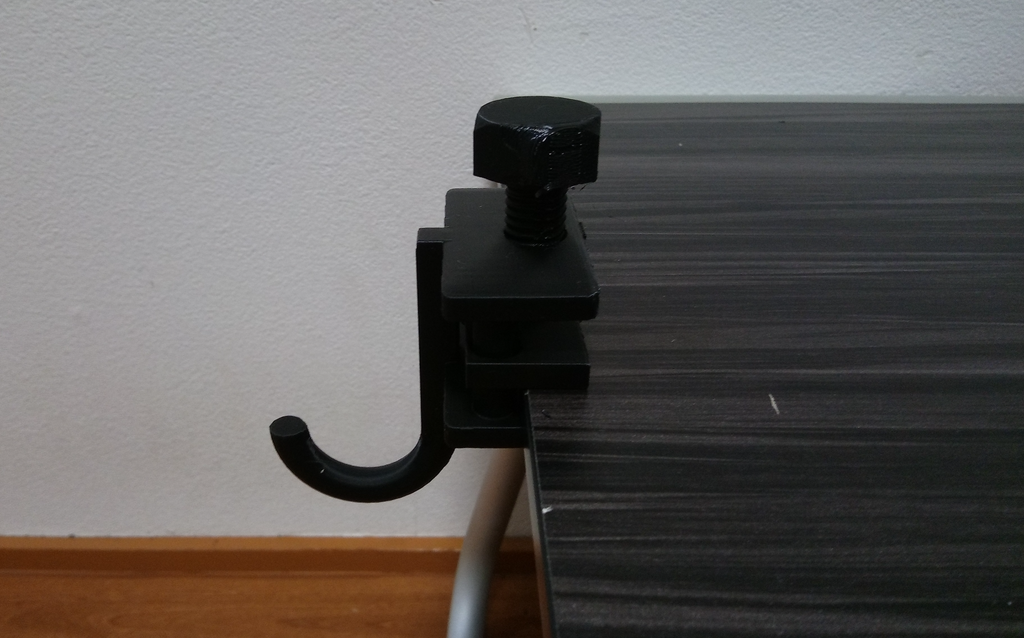 Desk and Shelf Clamp-on Headphone Hook