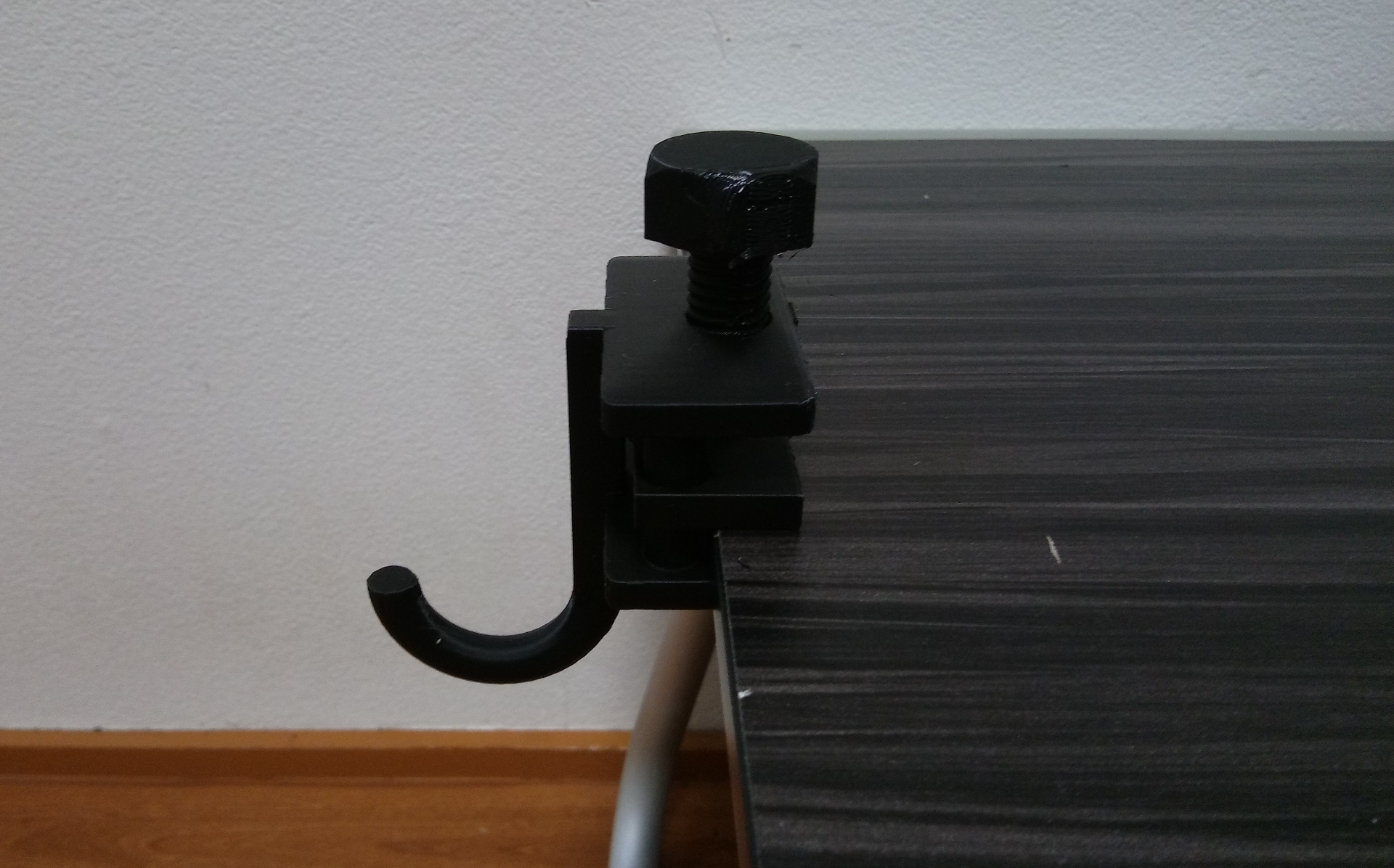 Desk and Shelf Clamp-on Headphone Hook
