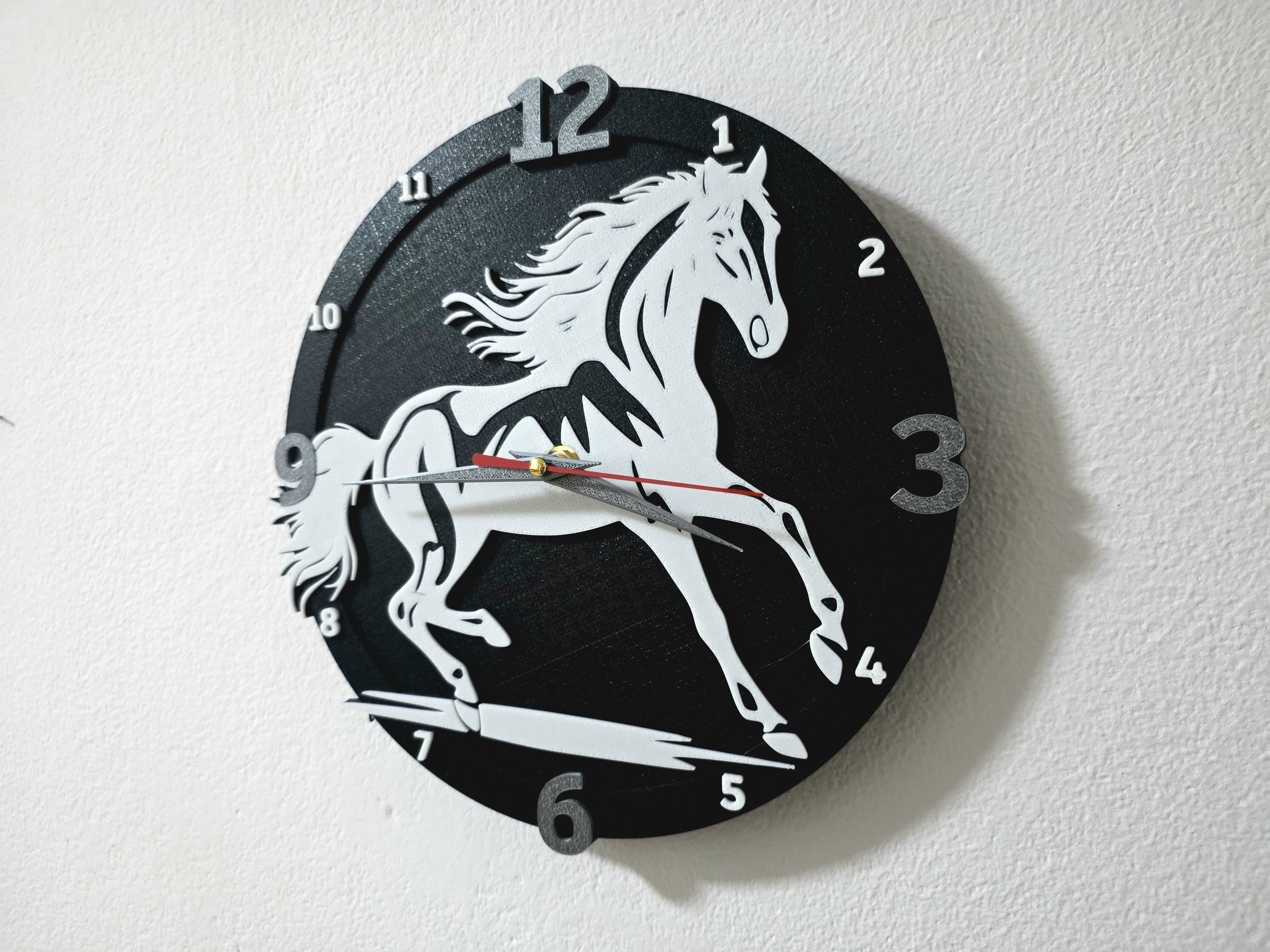 Wall Clock with Horse