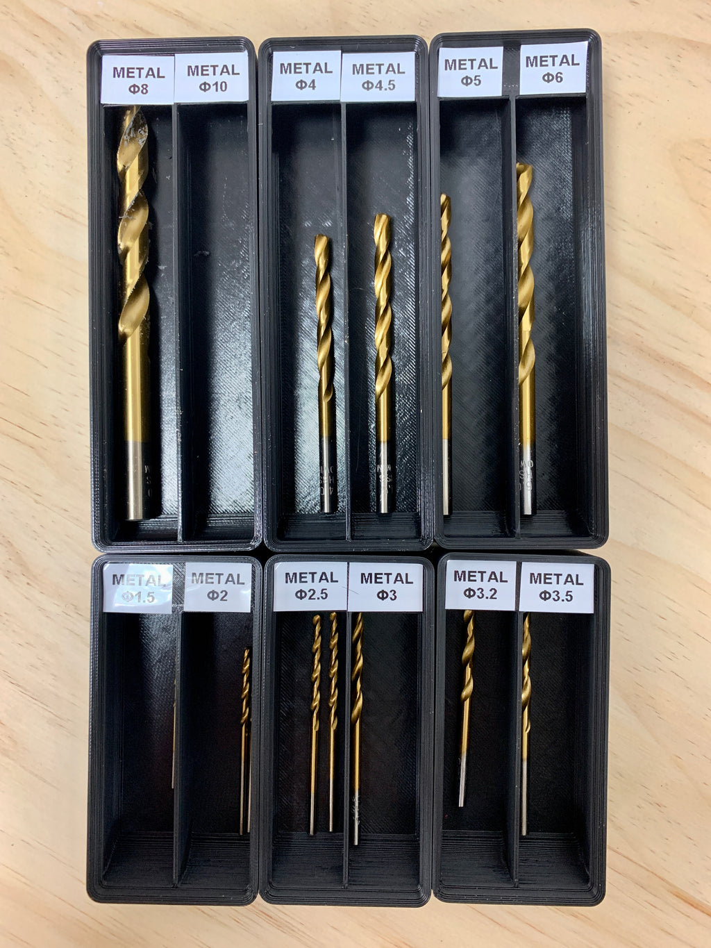 Grifinity drill bit bins