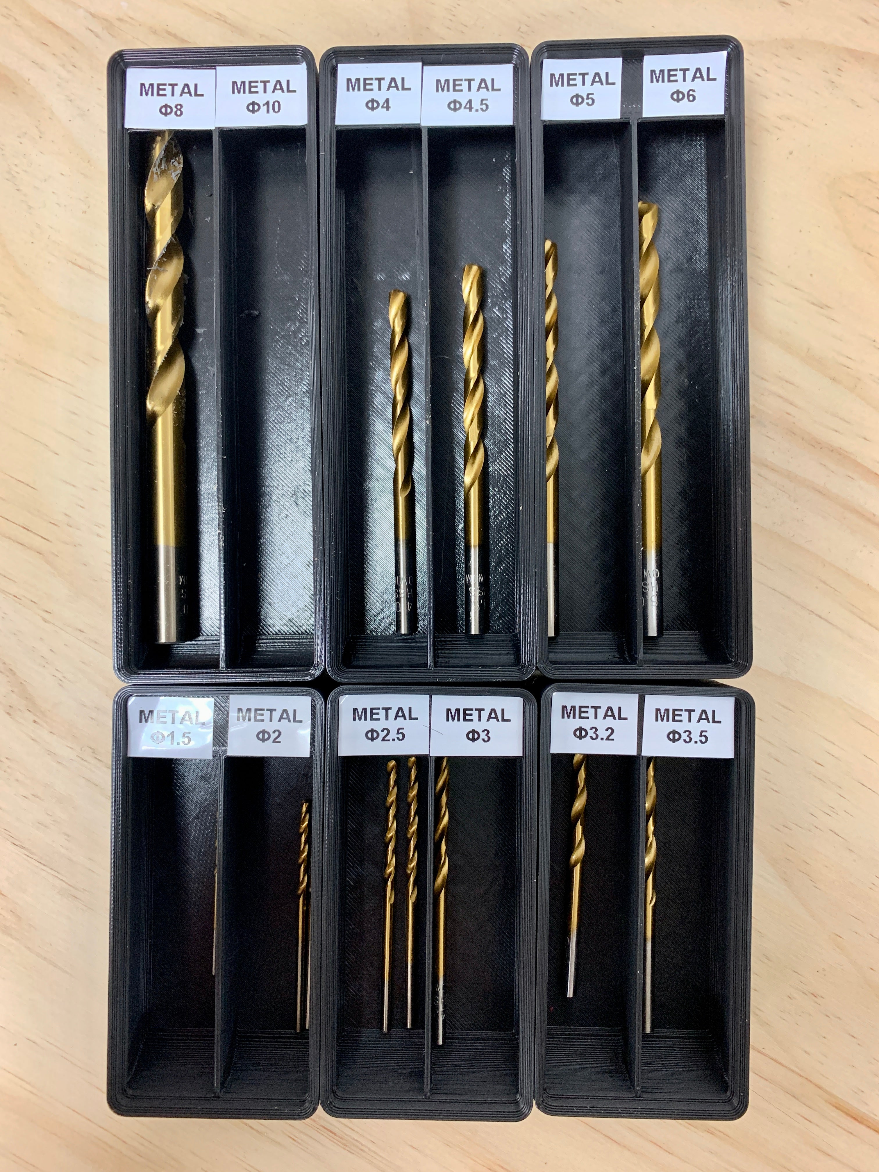 Grifinity drill bit bins